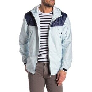 Noize Men's Oden Hooded Windbreaker Zip Jacket In Ice Blue $260